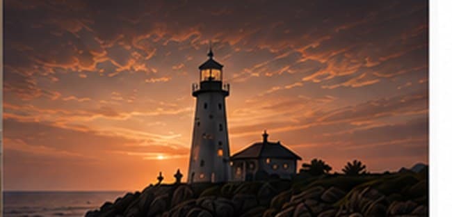 A lighthouse on the Pacific Northwest coast